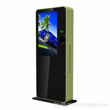 Multi-functional Exhibition Kiosk with Big Screen and Motorized Card Reader